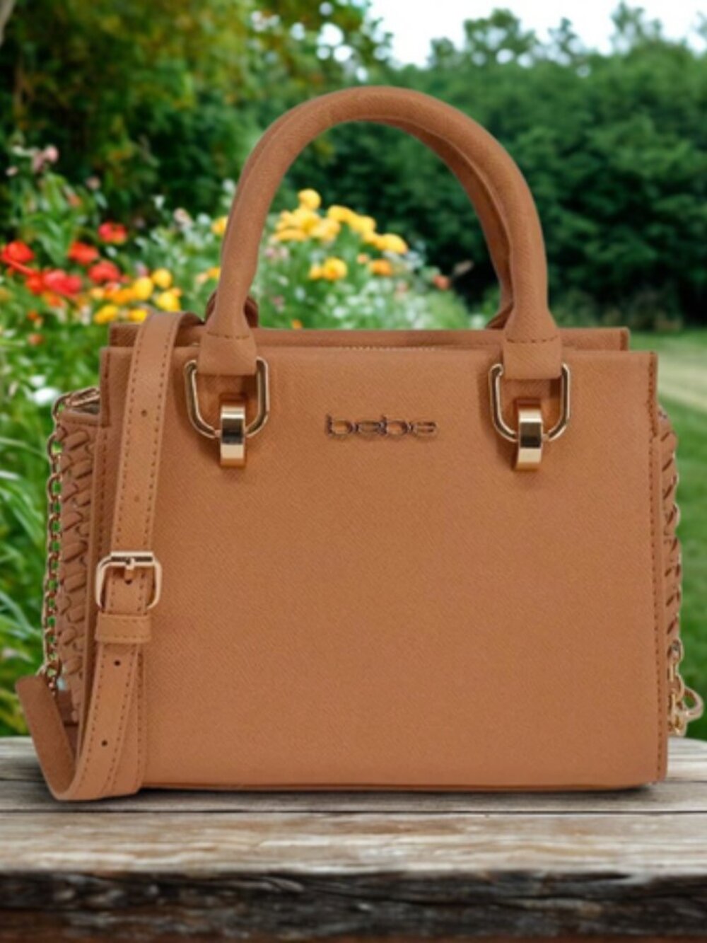 Women's Katriel Small Satchel Crossbody Bag, Camel, MSRP $109